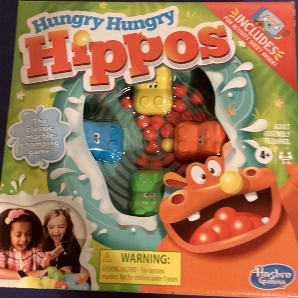 NWT Hasbro Hungry Hungry Hippos Game Family Fun - Picture 1 of 3